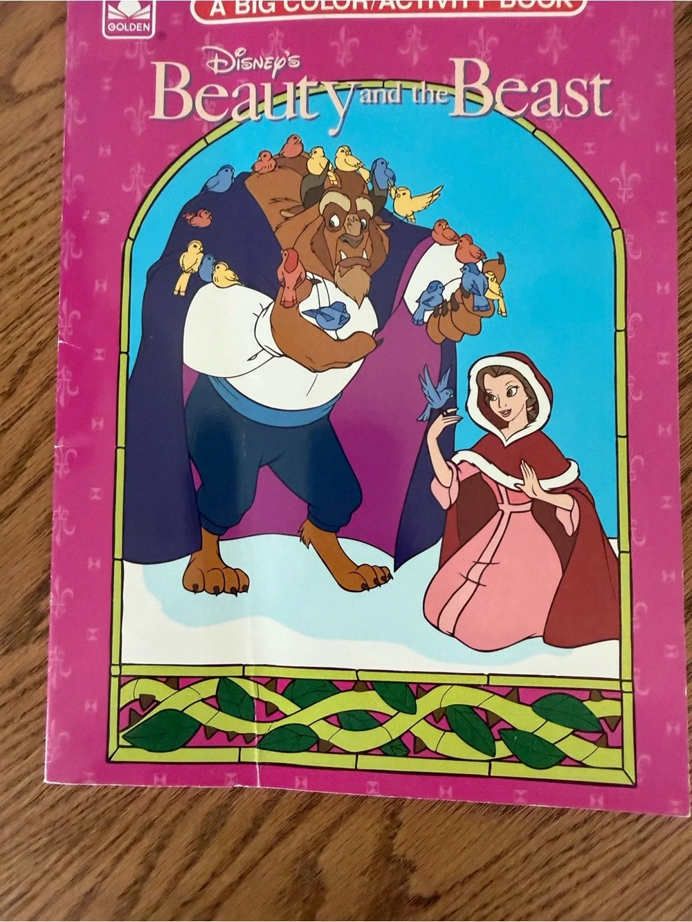 Vintage 1991 Disney Beauty and the Beast big color and activity book. Never used